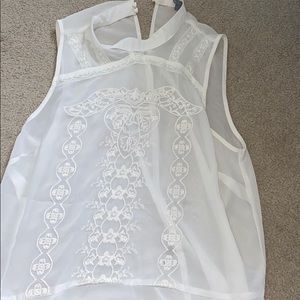 Sheer white tank top